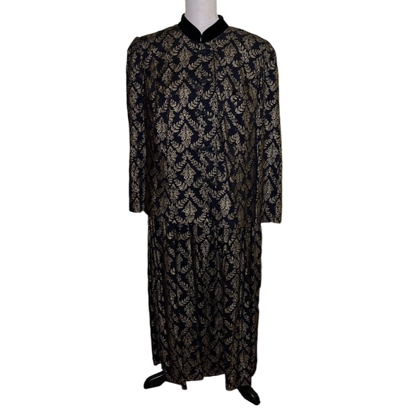 KSL Division Of Karin Stevens Dresses & Skirts - Vintage KSL Division Of Karin Stevens Women’s Dress Black And Gold Size 16W